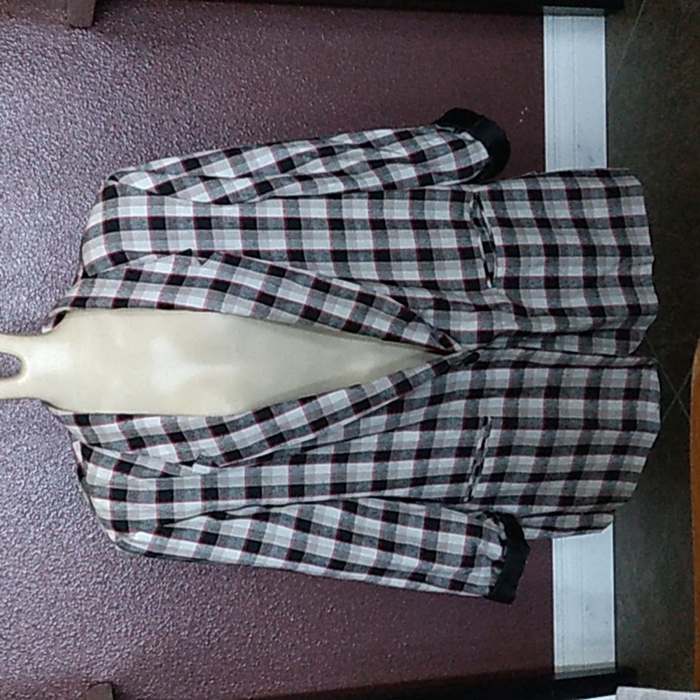 Vintage 90's Liz Baker Oversized Plaid Blazer Suit Jacket